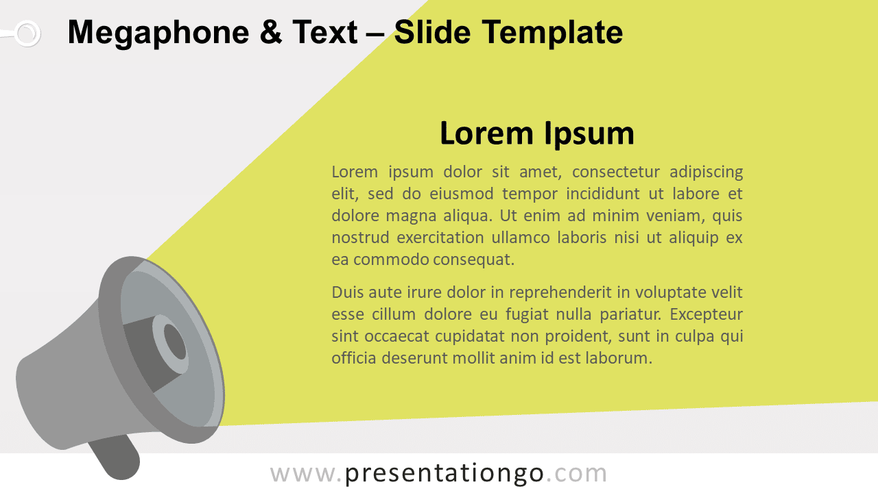 Free Megaphone & Text for PowerPoint and Google Slides