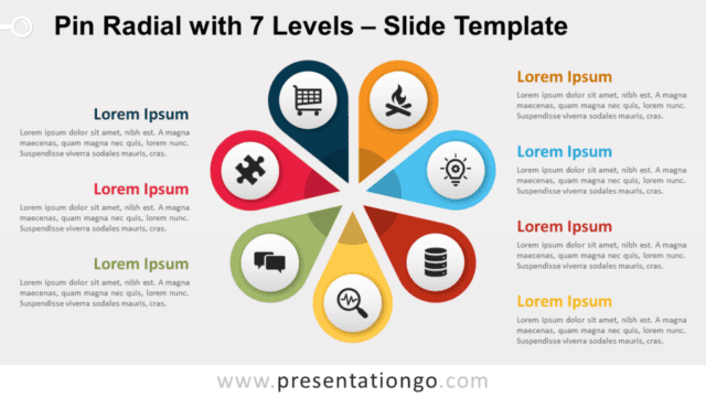 Pin Radial with 7 Levels for PowerPoint and Google Slides Free Pin Radial with 7 Levels for PowerPoint and Google Slides