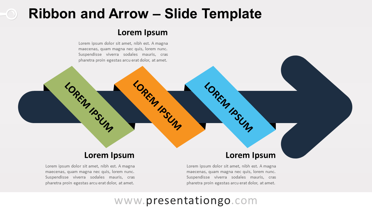 Free Ribbon Arrow for PowerPoint and Google Slides
