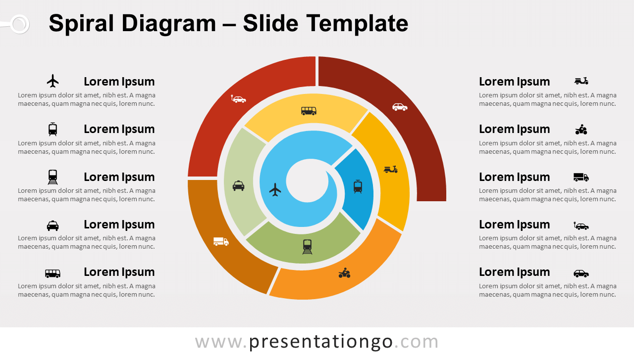 Free Spiral Diagram for PowerPoint and Google Slides