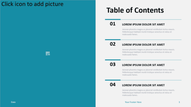 Table Contents Menu for PowerPoint and Google Slides Free Table Contents Menu for PowerPoint and Google Slides