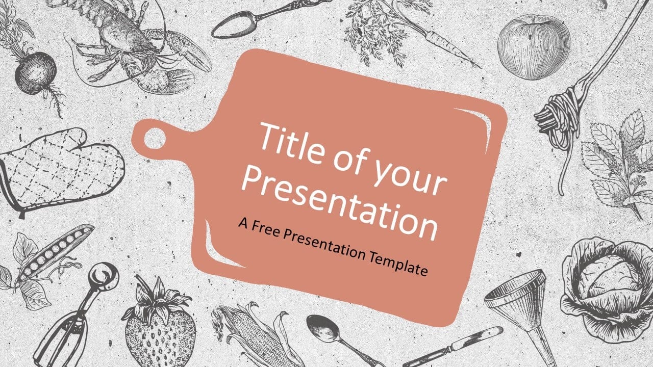 Free Cooking Template for Google Slides - Cover Slide