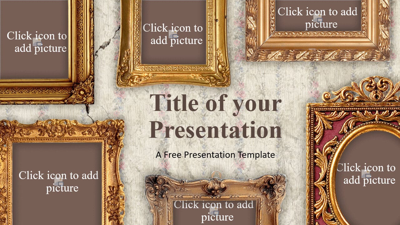 Free Renaissance Frames Template for Google Slides - Cover Slide