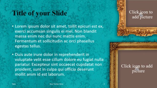 Renaissance Frames Template for Google Slides – Title and Content Slide #1 Free Renaissance Frames Template for Google Slides – Title and Content Slide (Variant 1)