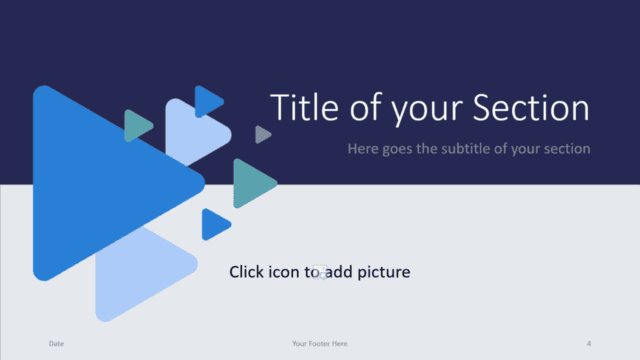 Triangles Template for Google Slides – Section Slide #1 Free Triangles Template for Google Slides – Section Slide (Variant 1)