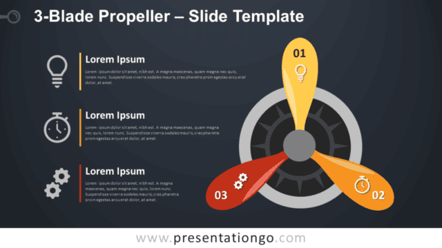 3-Blade Propeller Infographic for PowerPoint and Google Slides Free 3-Blade Propeller Infographic for PowerPoint and Google Slides