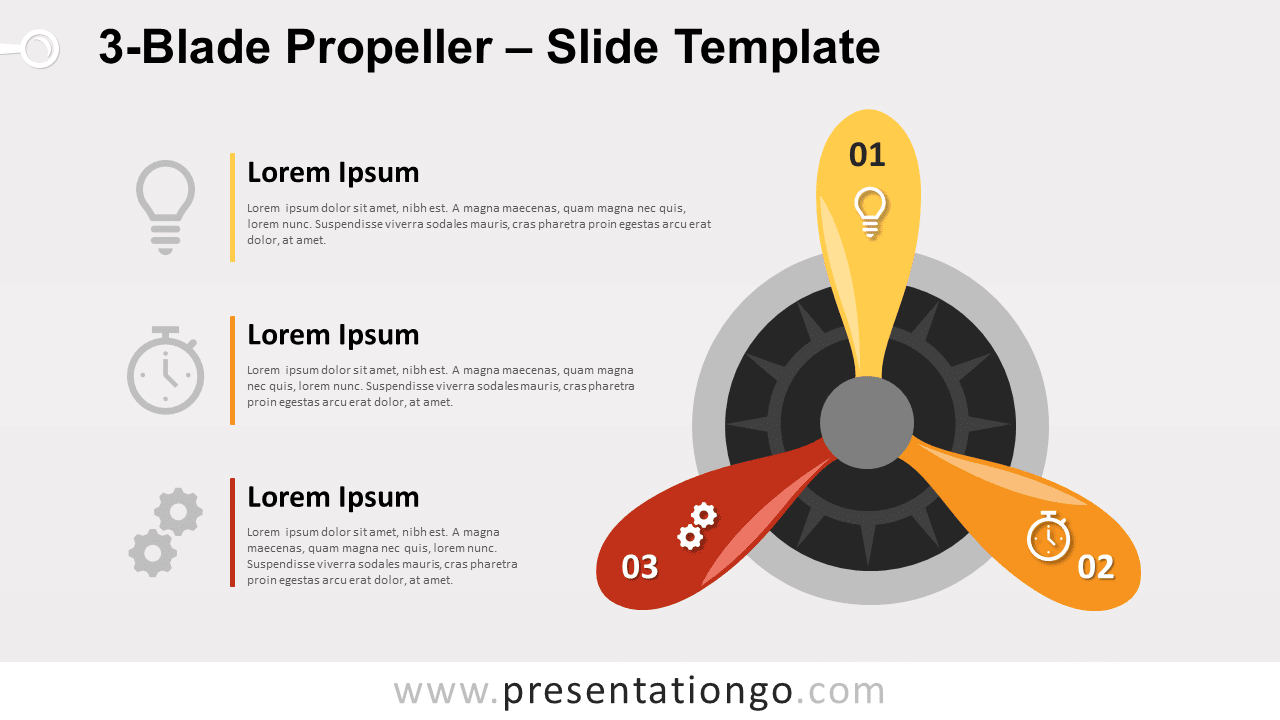 Free 3-Blade Propeller for PowerPoint and Google Slides