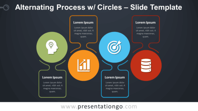 Alternating Process with Circles Infographic for PowerPoint and Google Slides Free Alternating Process with Circles Infographic for PowerPoint and Google Slides