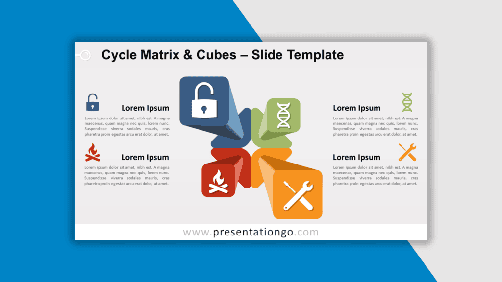 Best Matrix Charts - Cycle Matrix and Cubes for PowerPoint and Google Slides