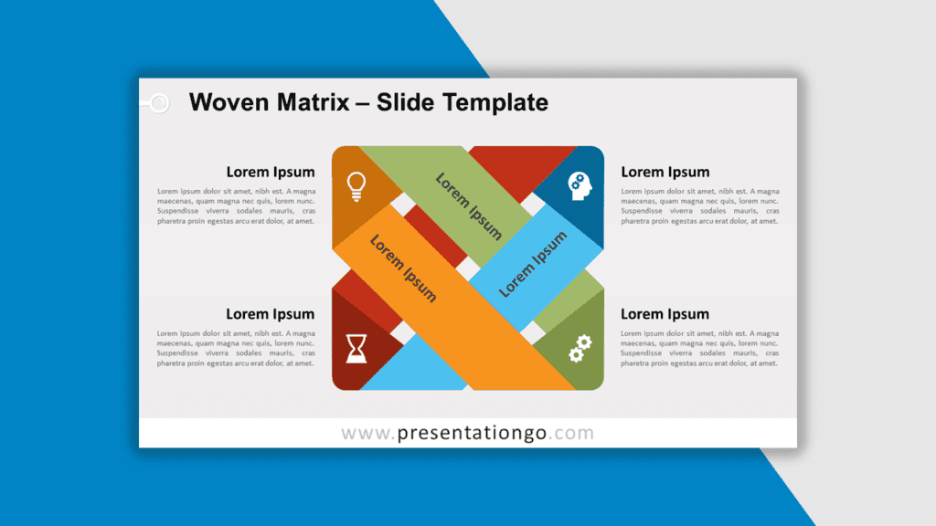 Best Matrix Charts - Woven Matrix for PowerPoint and Google Slides