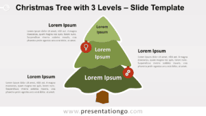 Free Christmas Tree with 3 Levels for PowerPoint Google Slides