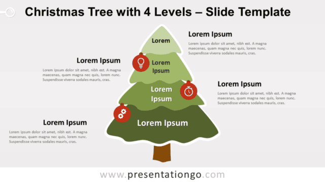 Free Christmas Tree with 4 Levels for PowerPoint Google Slides