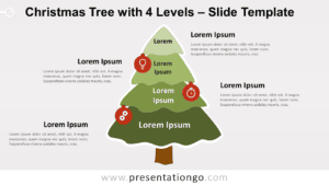Free Christmas Tree with 4 Levels for PowerPoint Google Slides