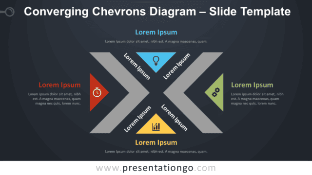 Free Converging Chevrons Diagram Infographic for PowerPoint and Google Slides