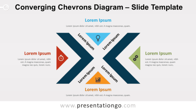 Free Converging Chevrons Diagram for PowerPoint and Google Slides