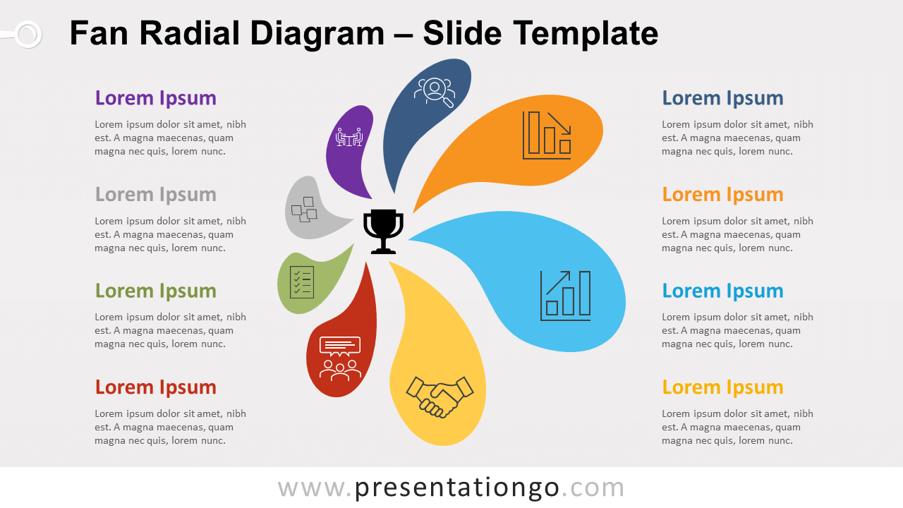 Free Fan Radial Diagram for PowerPoint and Google Slides