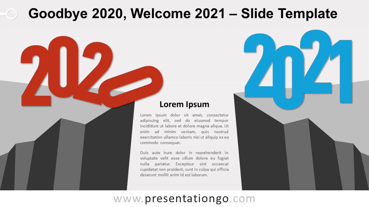 Free Goodbye 2020, Welcome 2021 for PowerPoint and Google Slides