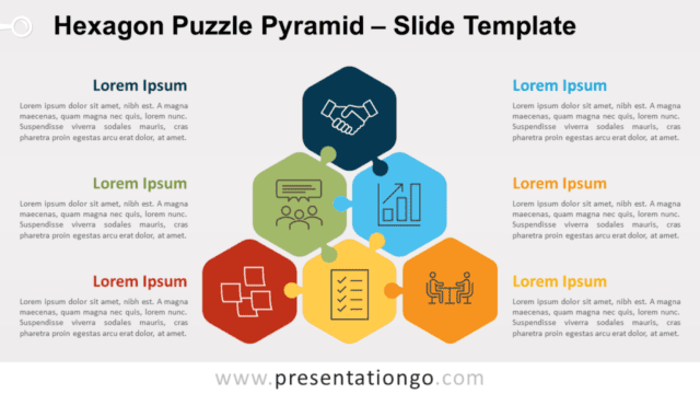 Hexagon Puzzle Pyramid for PowerPoint and Google Slides Free Hexagon Puzzle Pyramid for PowerPoint and Google Slides