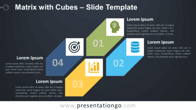 Free Matrix with Cubes Diagram for PowerPoint and Google Slides
