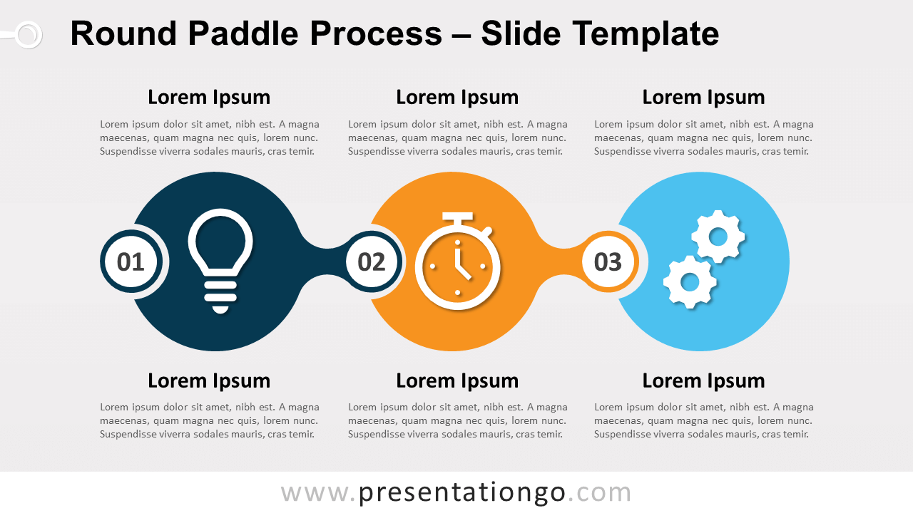 Free Round Paddle Process for PowerPoint Google Slides