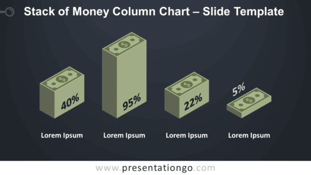 Stack Money Column Chart Diagram for PowerPoint and Google Slides Free Stack Money Column Chart Diagram for PowerPoint and Google Slides
