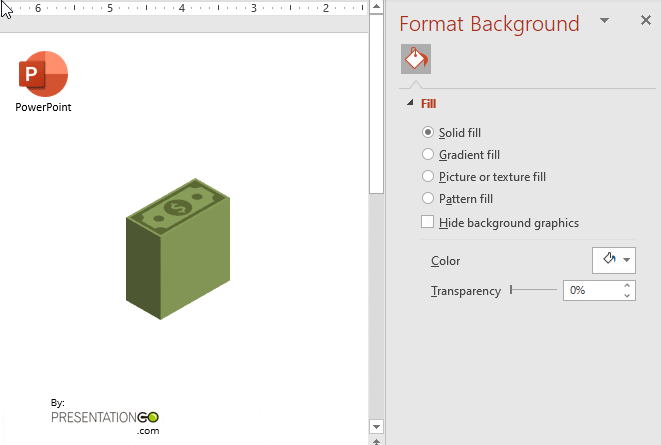 Stack of Money Column Chart for PowerPoint - Instructions of use