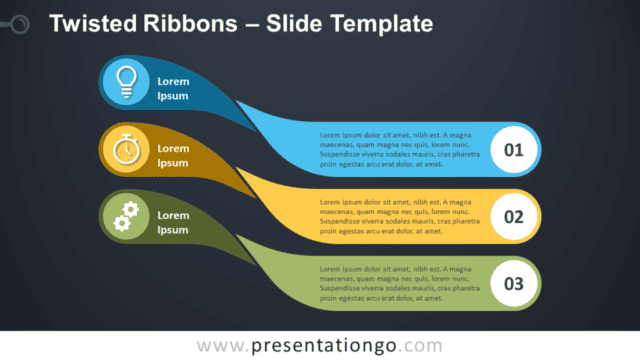 Twisted Ribbons Infographic for PowerPoint and Google Slides Free Twisted Ribbons Infographic for PowerPoint and Google Slides