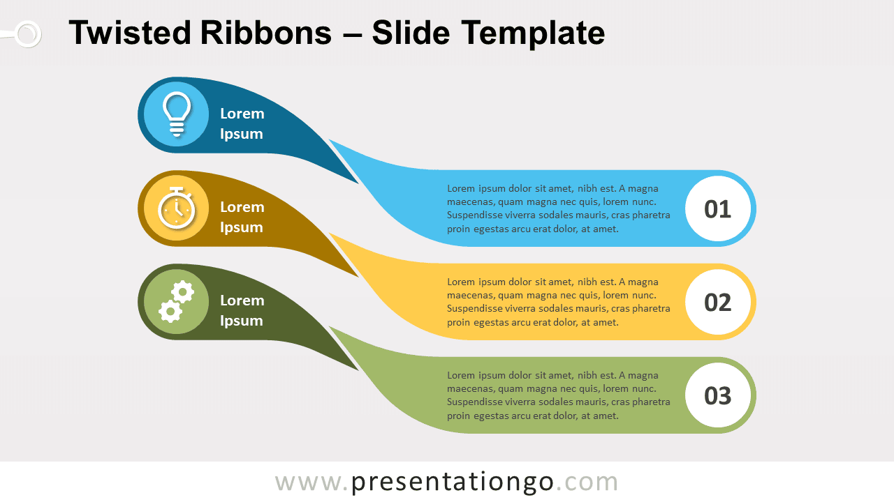 Free Twisted Ribbons for PowerPoint and Google Slides