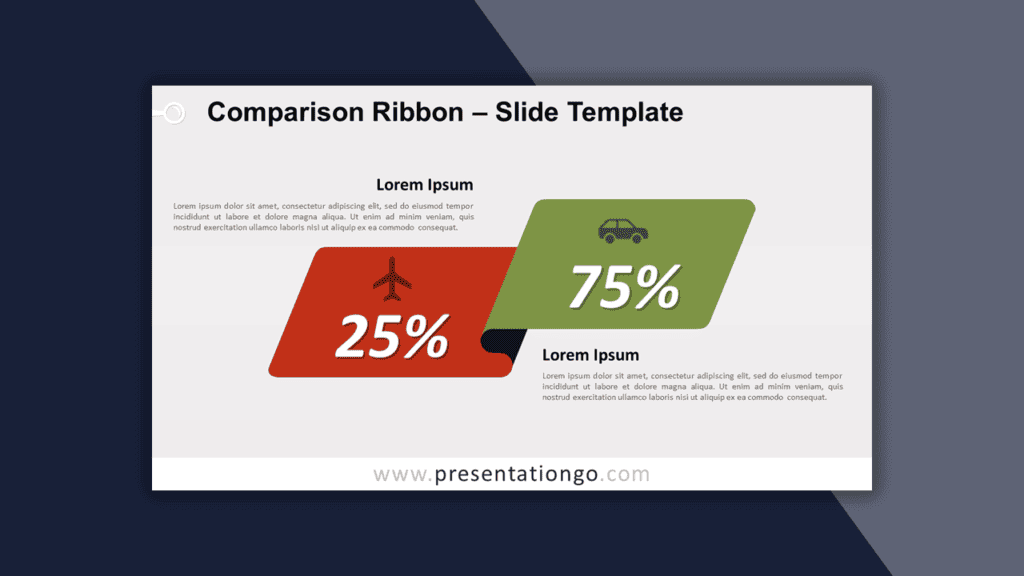 Comparison Ribbon Template for PowerPoint