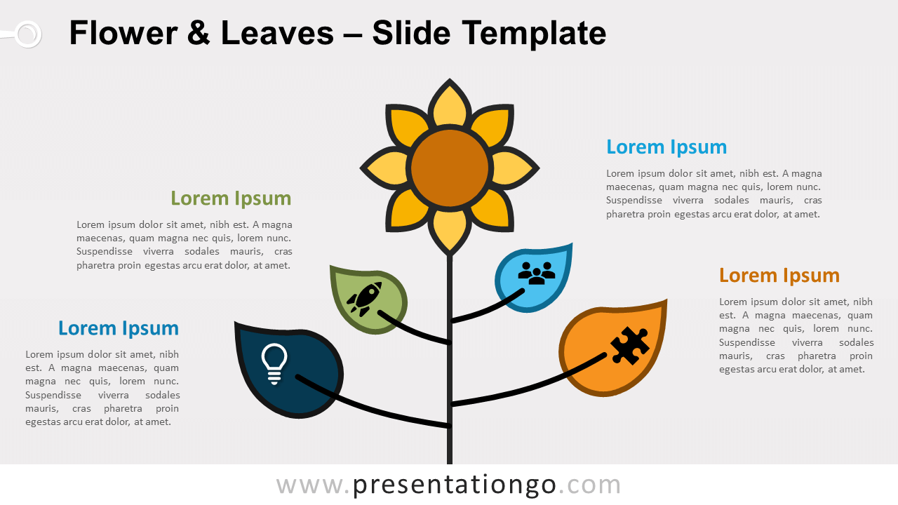 Free Flower & Leaves for PowerPoint and Google Slides