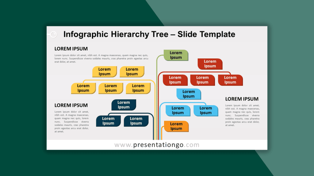 Infographic Hierarchy Tree Template for PowerPoint