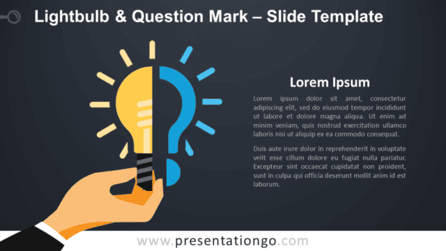 Free Lightbulb & Question Mark Infographic for PowerPoint and Google Slides