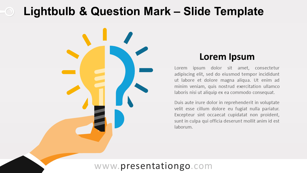 Free Lightbulb & Question Mark for PowerPoint and Google Slides