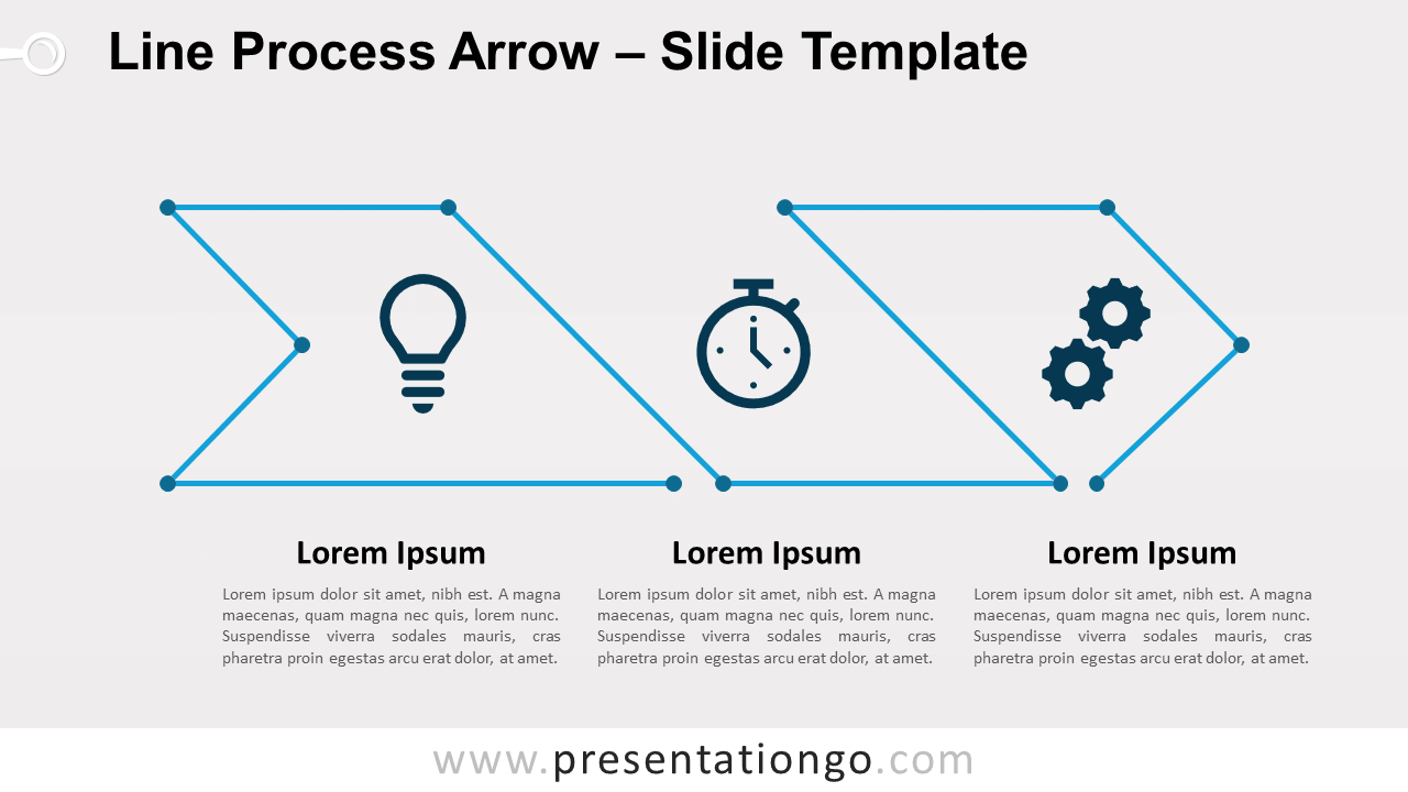 Free Line Process Arrow for PowerPoint and Google Slides