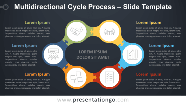 Free Multidirectional Cycle Process Diagram for PowerPoint and Google Slides