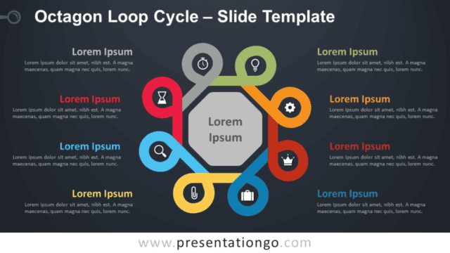Free Octagon Loop Cycle Diagram for PowerPoint and Google Slides