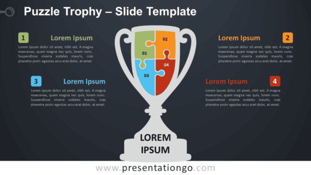 Free Puzzle Trophy Diagram for PowerPoint and Google Slides