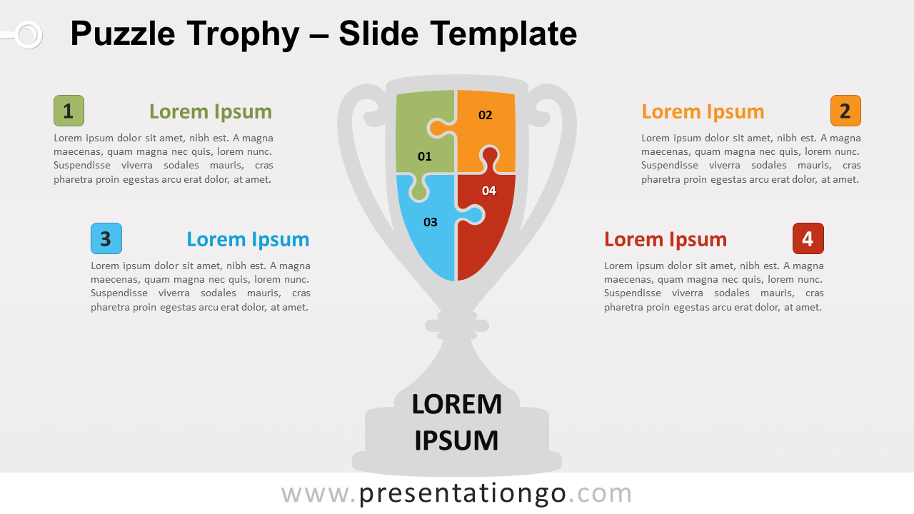 Free Puzzle Trophy for PowerPoint and Google Slides