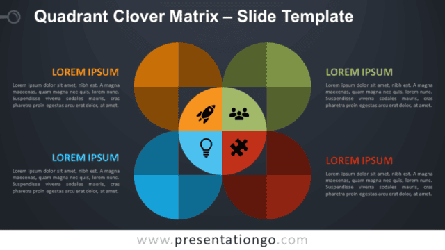 Quadrant Clover Matrix Diagram for PowerPoint and Google Slides Free Quadrant Clover Matrix Diagram for PowerPoint and Google Slides
