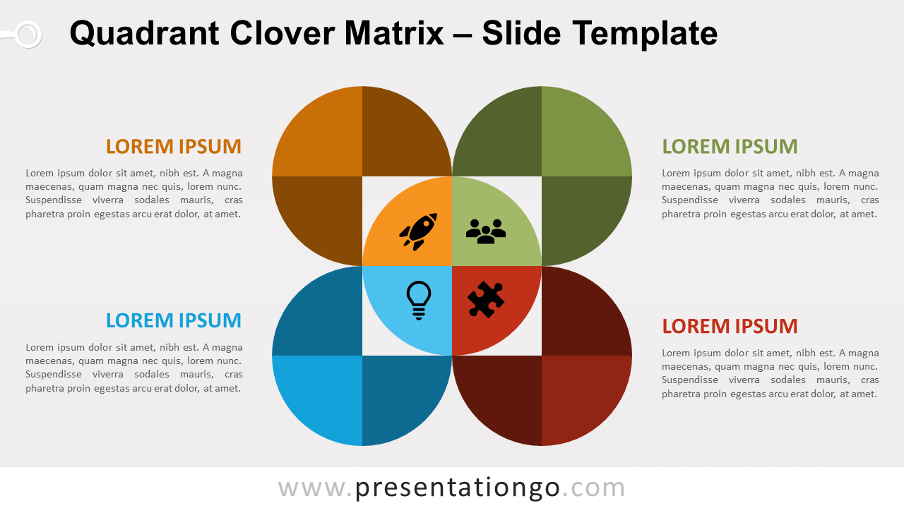 Free Quadrant Clover Matrix for PowerPoint and Google Slides