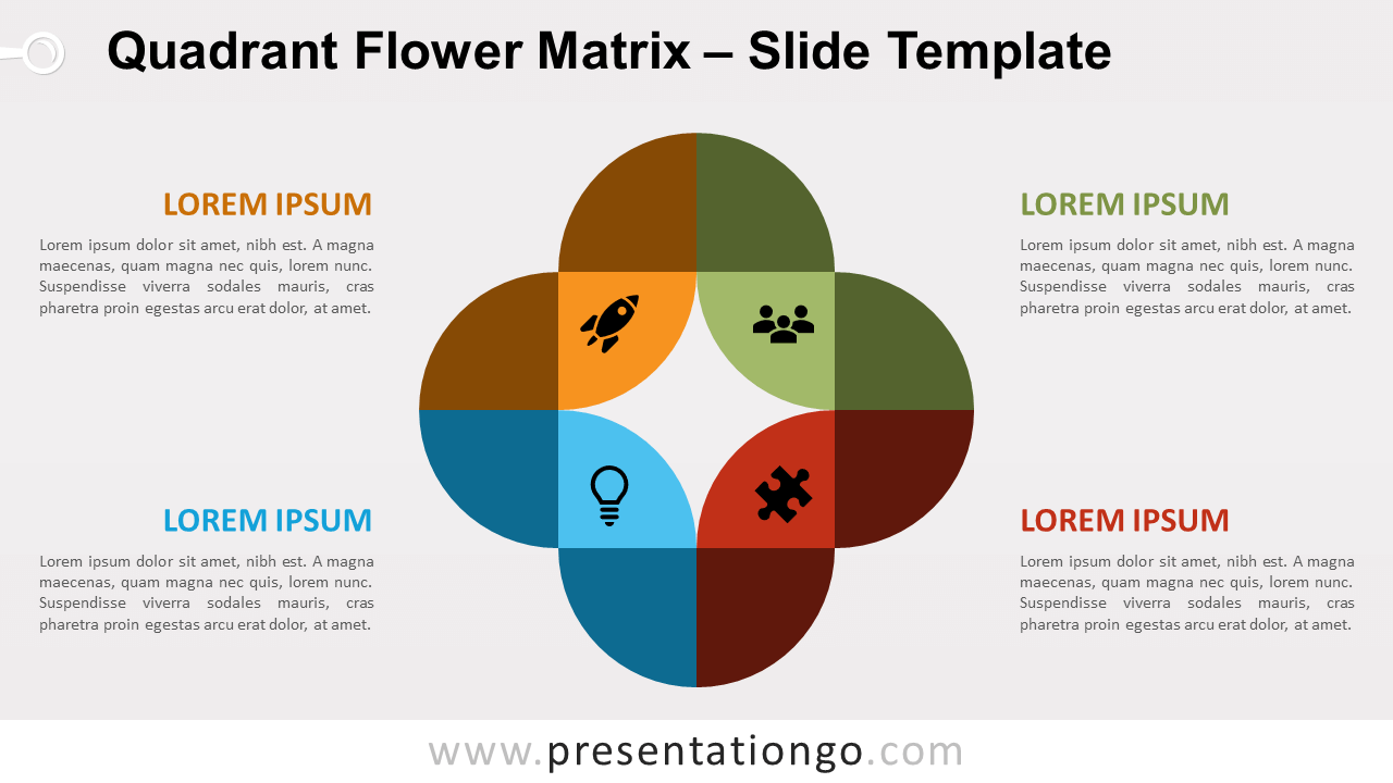 Free Quadrant Flower Matrix for PowerPoint and Google Slides