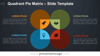 Free Quadrant Pie Matrix Diagram for PowerPoint and Google Slides