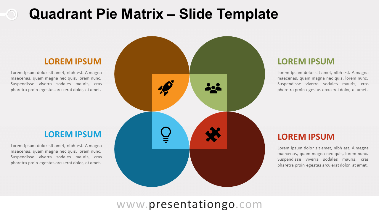 Free Quadrant Pie Matrix for PowerPoint and Google Slides