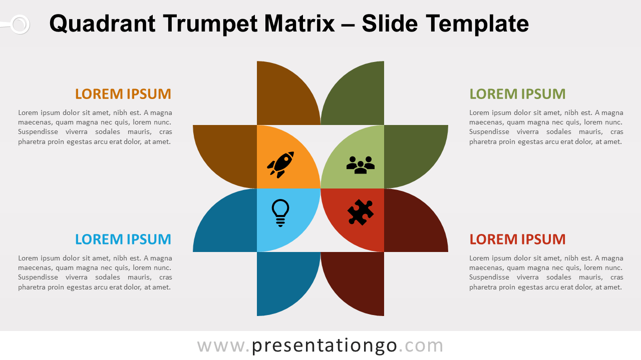 Free Quadrant Trumpet Matrix for PowerPoint and Google Slides