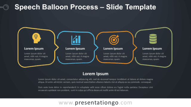 Free Speech Balloon Process Infographic for PowerPoint and Google Slides