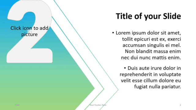 Free Gradient Numbers Template for Google Slides – Title and Content Slide (Variant 1)