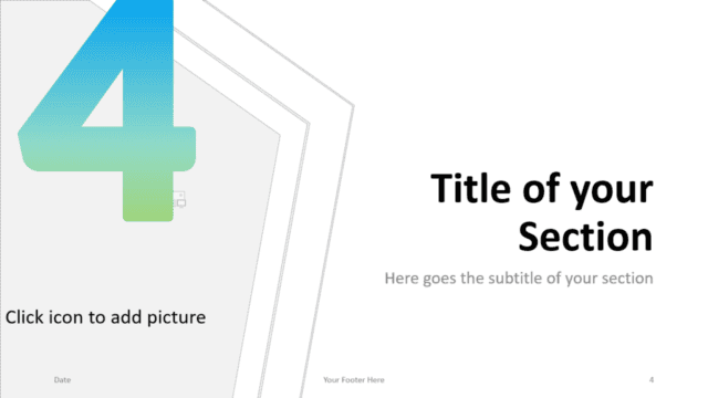 Free Gradient Numbers Template for Google Slides – Section Slide (Variant 1)