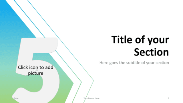 Free Gradient Numbers Template for Google Slides – Section Slide (Variant 2)