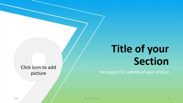 Free Gradient Numbers Template for Google Slides – Section Slide (Variant 3)