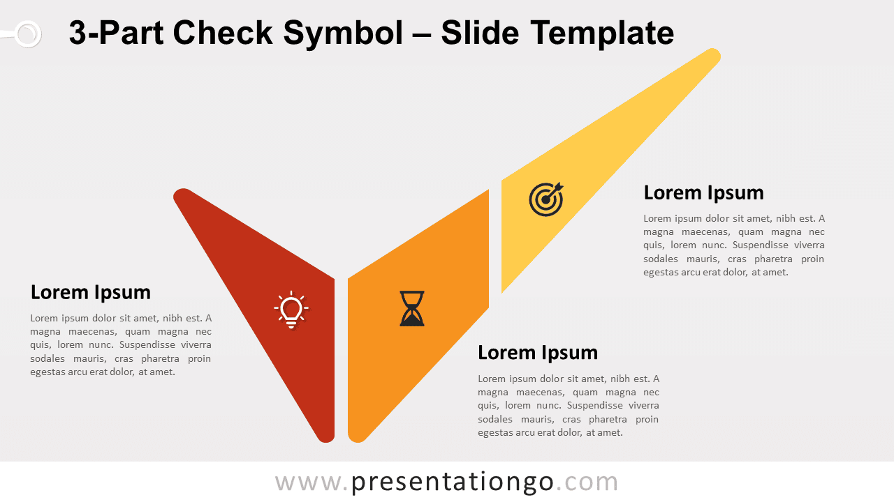Free 3-Part Check Symbol for PowerPoint and Google Slides